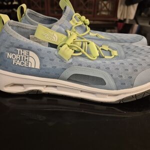 The North Face Blue and Yellow Athletic Shoes